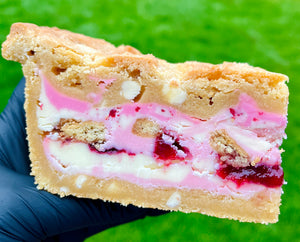 Raspberry Cheesecake Inspired Cookie Bar