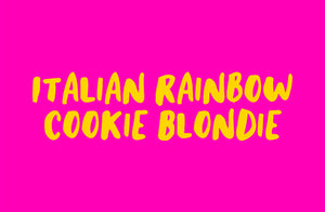 Italian Rainbow Cookie Blondie